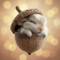 Christmas Decorations Acorn Ornaments with Six Animals to Hang