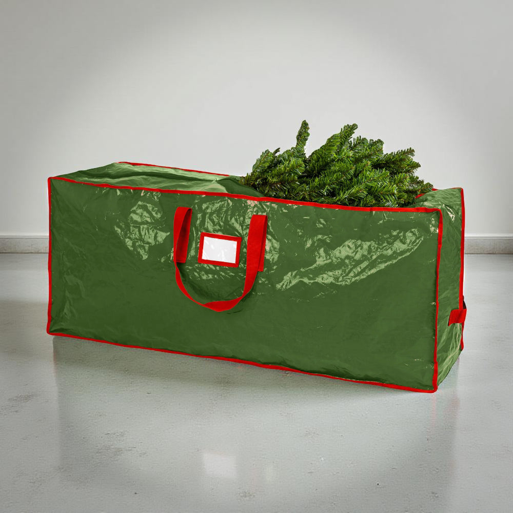 Christmas Tree Storage Bag Foldable Oxford Tote in Red or Green for 9 Foot Trees