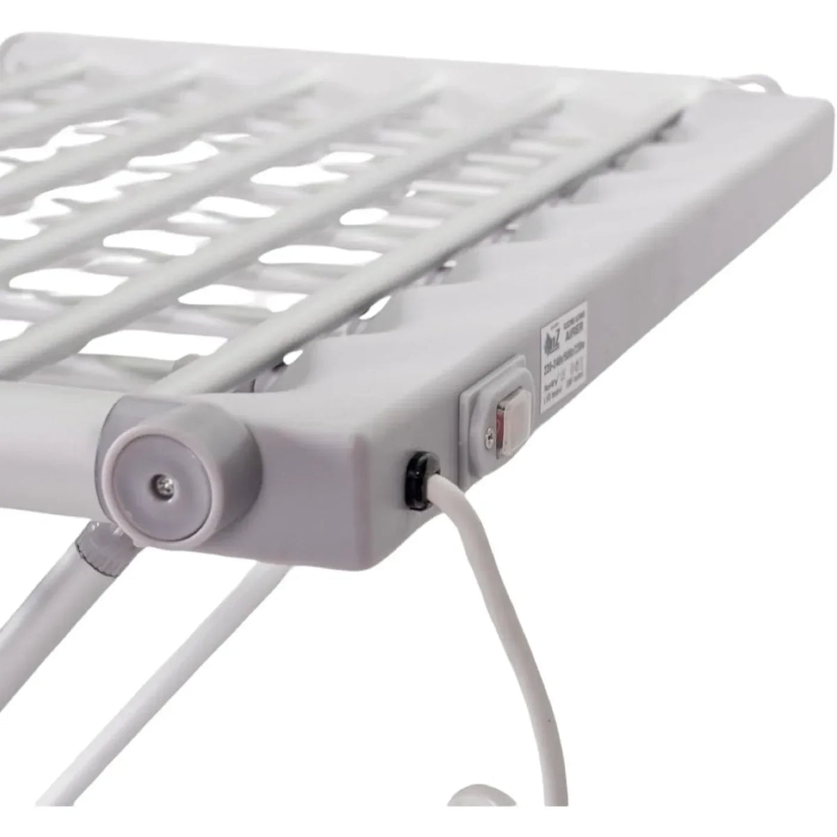 Heated Airer with Folding Wings Portable Electric Clothes Drying Rack