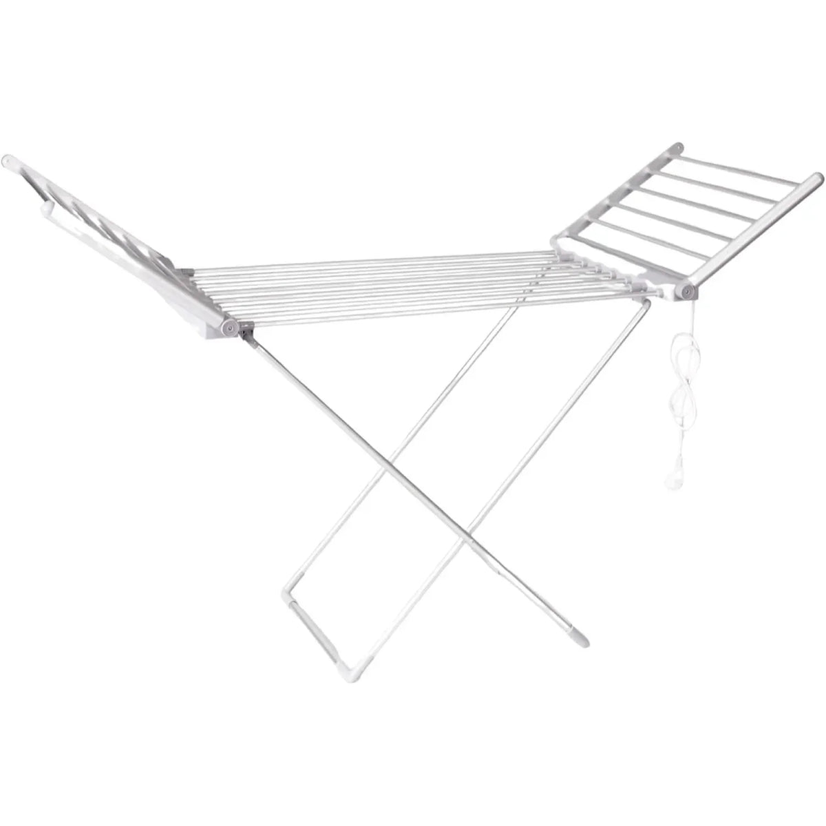 Heated Airer with Folding Wings Portable Electric Clothes Drying Rack