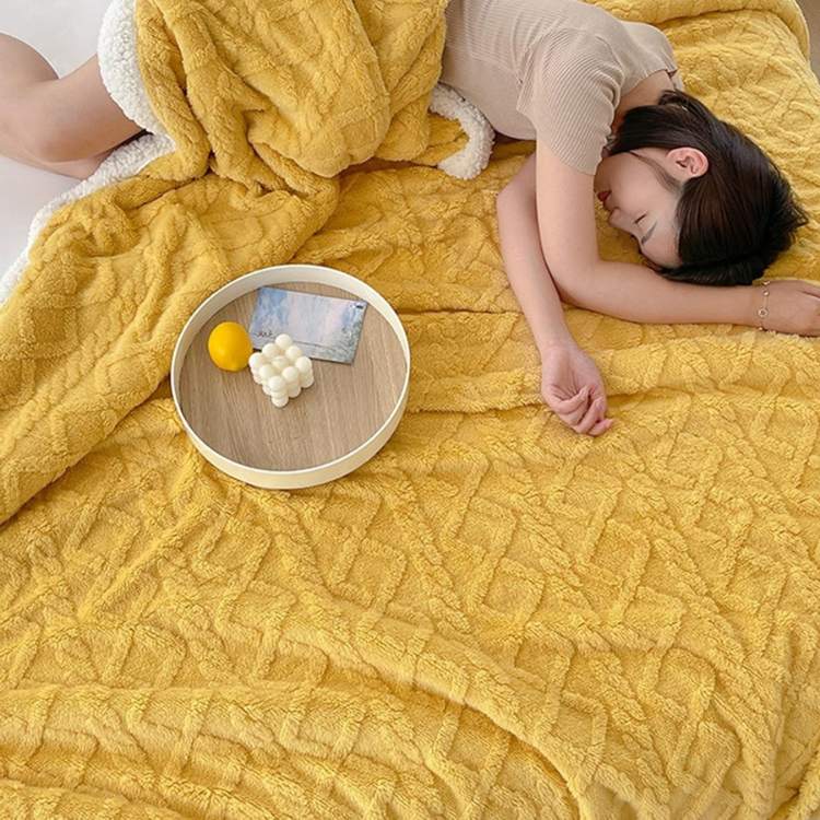 Weighted Blanket with Sherpa Fleece and Glass Bead Filling for Adults Machine Washable Throw