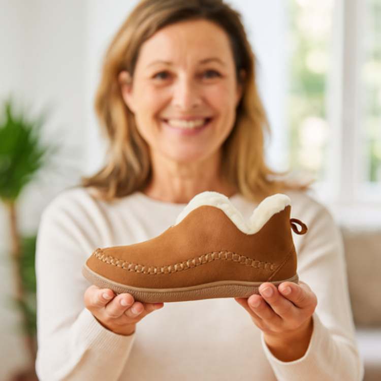Orthopedic Shoes with Fleece Lining and Non Slip Sole Breathable Insulated Winter Footwear