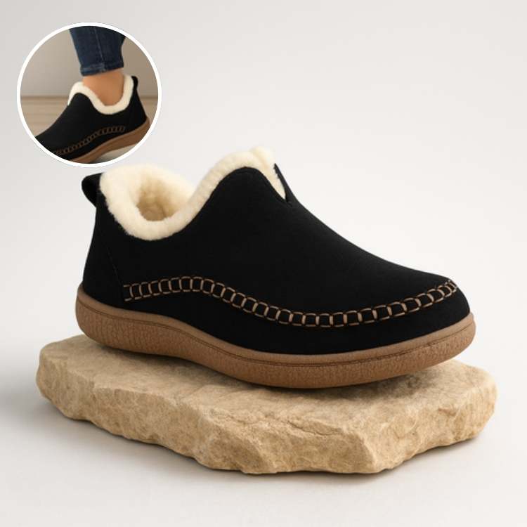 Orthopedic Shoes with Fleece Lining and Non Slip Sole Breathable Insulated Winter Footwear