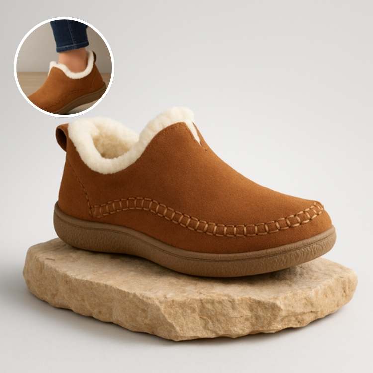 Orthopedic Shoes with Fleece Lining and Non Slip Sole Breathable Insulated Winter Footwear