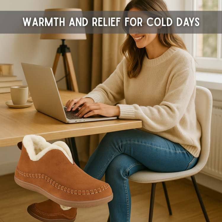 Orthopedic Shoes with Fleece Lining and Non Slip Sole Breathable Insulated Winter Footwear