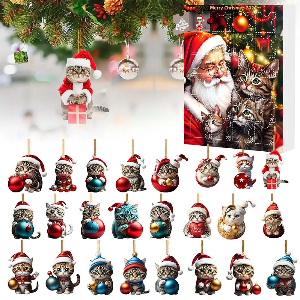 Advent Calendar Dachshund Countdown with Festive Dog Pieces