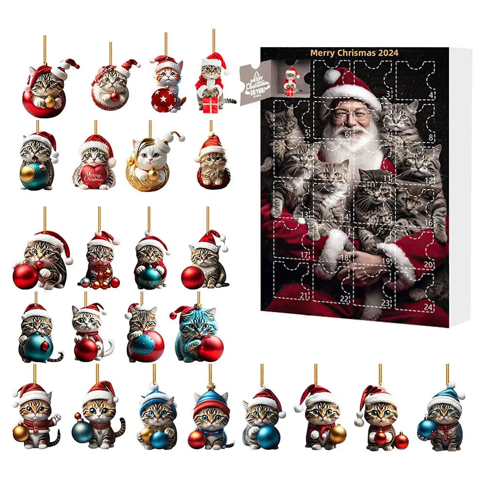 Advent Calendar Dachshund Countdown with Festive Dog Pieces