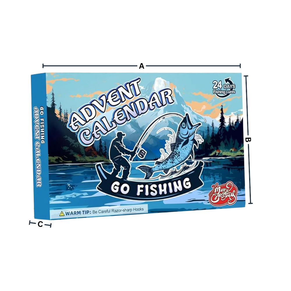 Advent Calendar Fishing Tackle Behind Each of the Doors