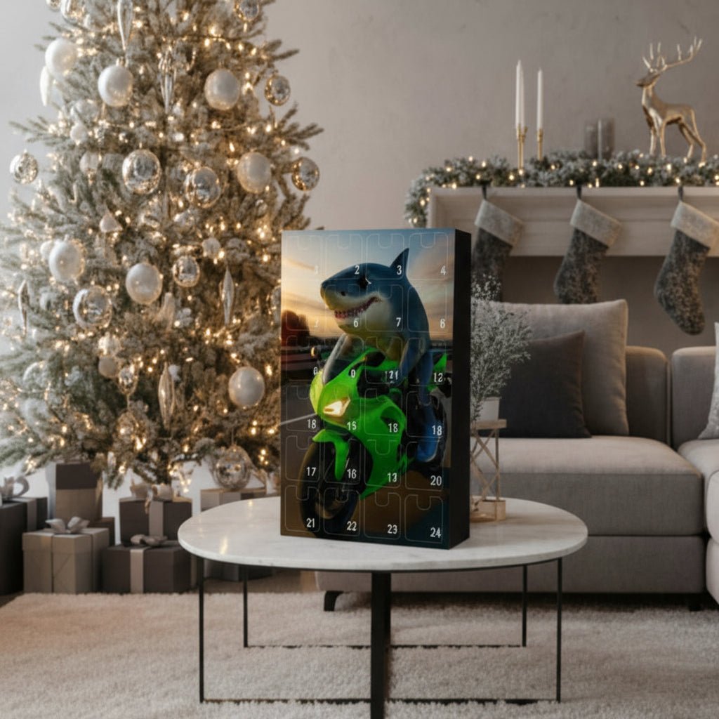 Advent Calendar with 24 Reusable Plastic Decorations in Seven Sets