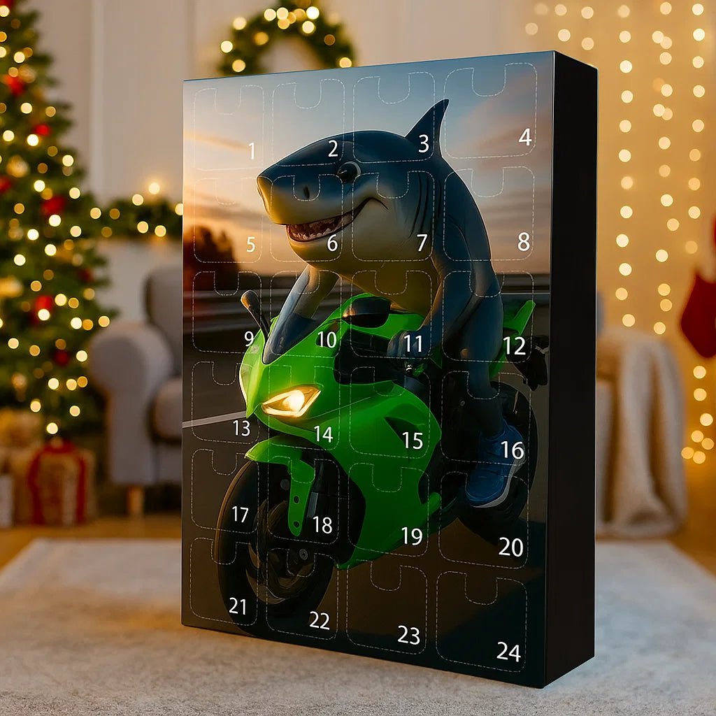 Advent Calendar with 24 Reusable Plastic Decorations in Seven Sets