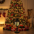 Christmas Lights Lit Globe with Santa and Snowman in Three Colours