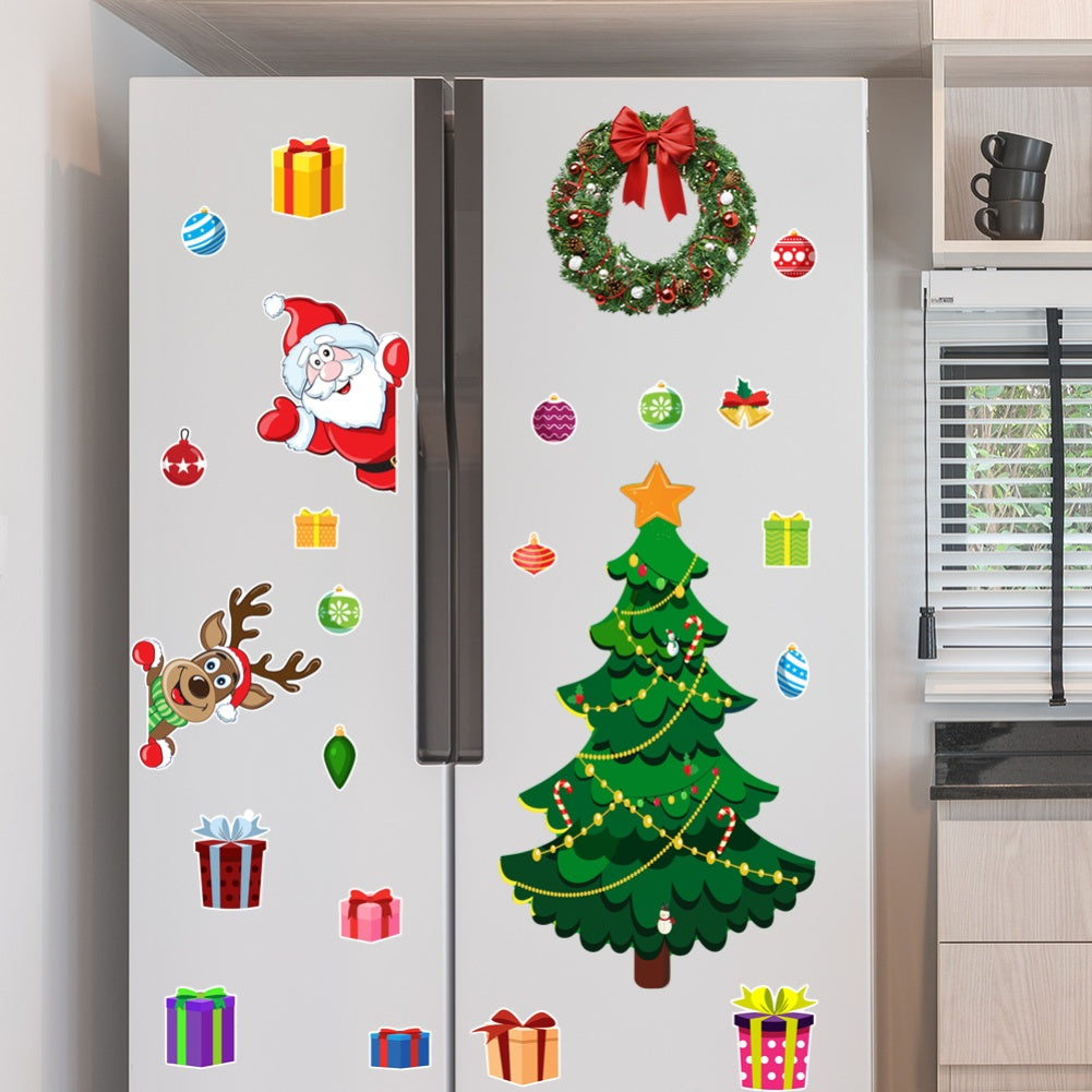 Christmas Decorations Magnetic Set for the Fridge with Santa and Reindeer