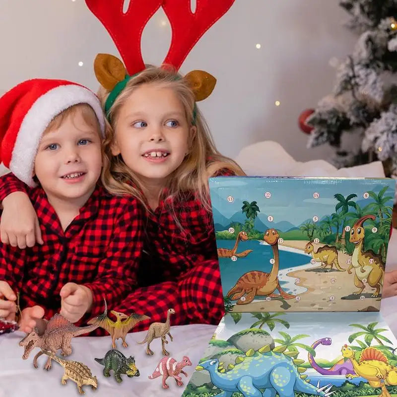 Advent Calendar Dinosaur Interactive with Bright Decorations