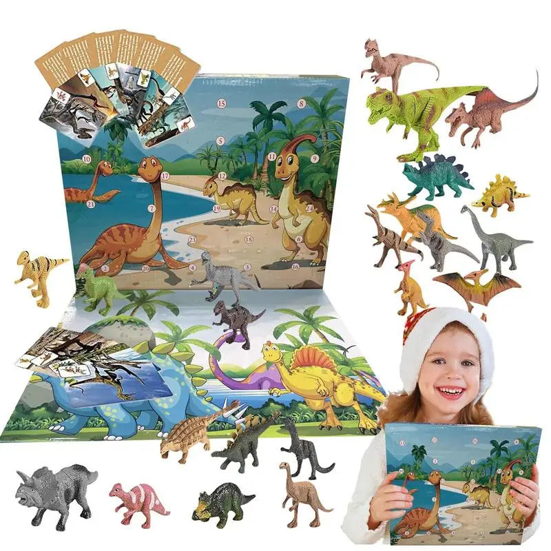 Advent Calendar Dinosaur in Durable PVC for 24 Days