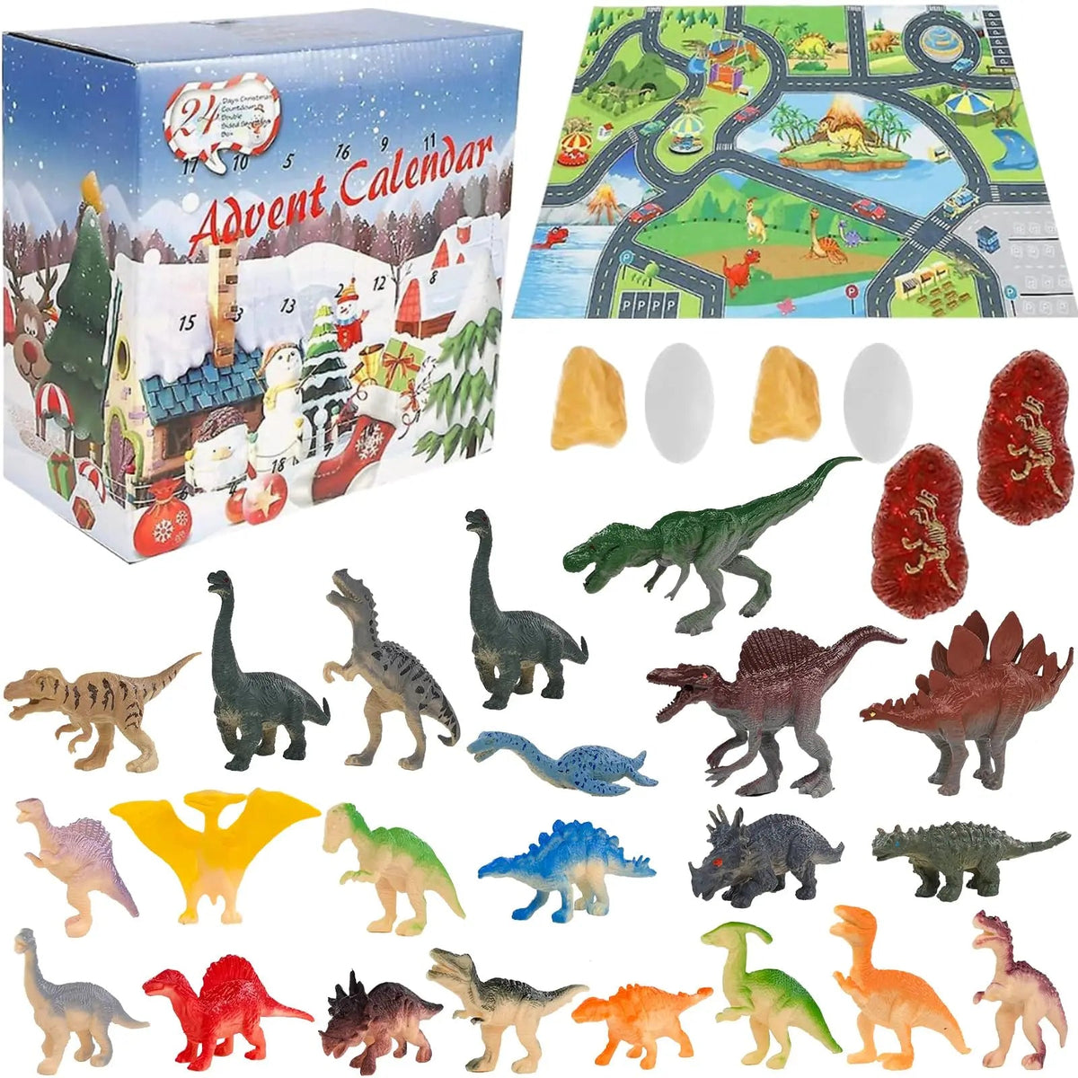 Advent Calendar Dinosaur Educational with 28 Figures