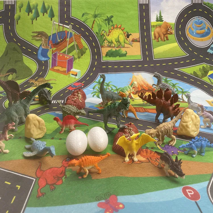Advent Calendar Dinosaurs with 28 Figures and a Play Mat