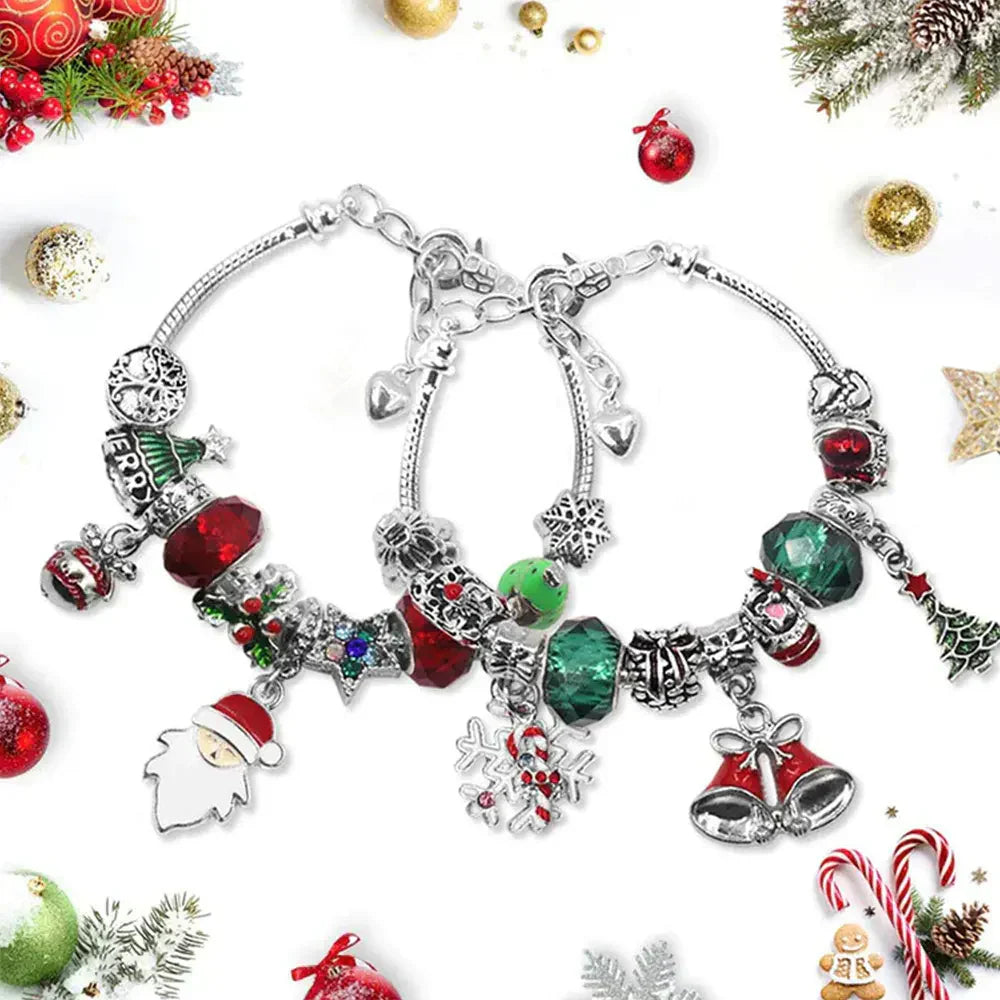Advent Calendar Charms with 22 Beads and Two Bracelets