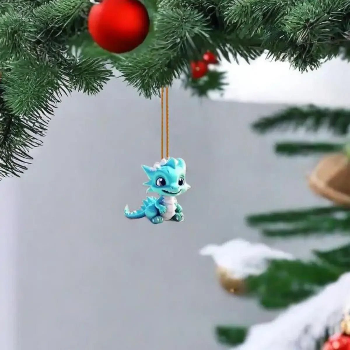 Advent Calendar Dragons with 24 Colourful Pendants