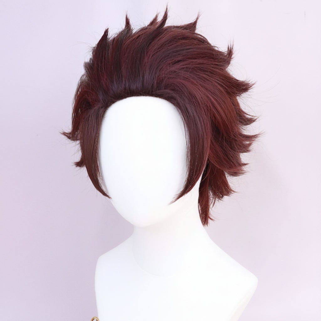 Anime Costumes for Halloween Party Wigs Short Layered Pre-Styled Synthetic Cosplay Hair
