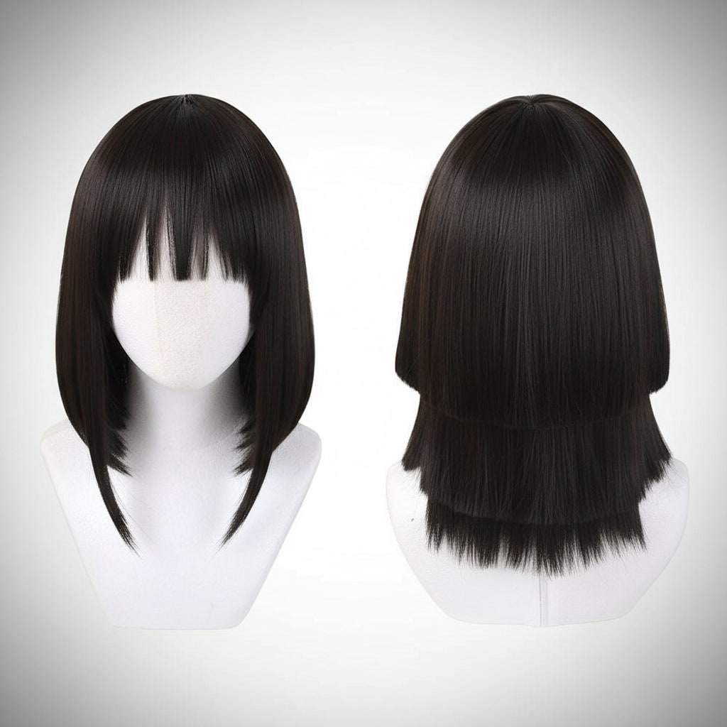 Anime Costumes for Halloween Party Wigs Short Layered Pre-Styled Synthetic Cosplay Hair