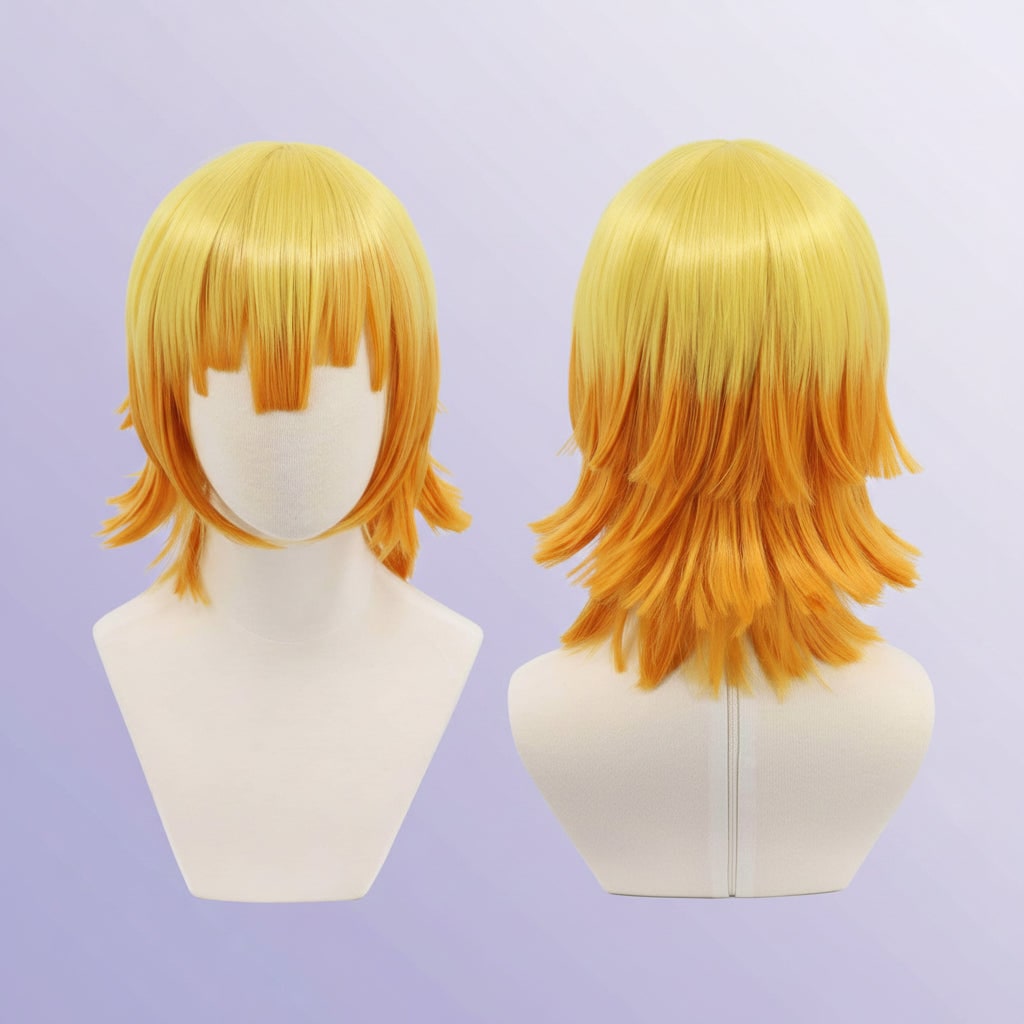 Anime Costumes for Halloween Party Wigs Short Layered Pre-Styled Synthetic Cosplay Hair