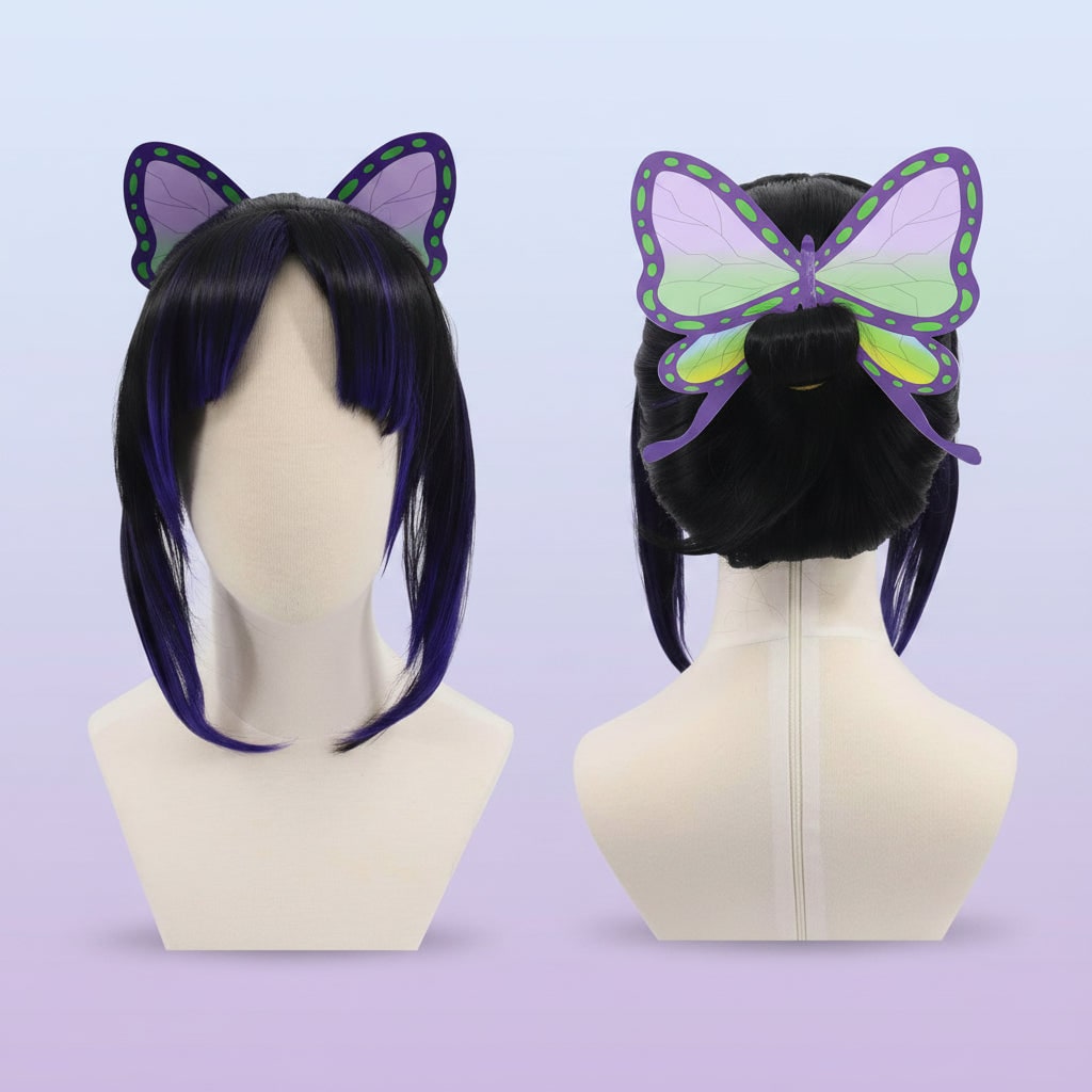 Anime Costumes for Halloween Party Wigs Short Layered Pre-Styled Synthetic Cosplay Hair