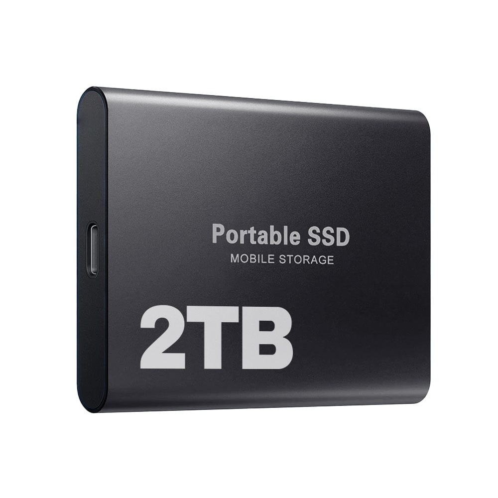 External SSD Portable Solid State Drive with USB-C for Laptop and PC File Transfer
