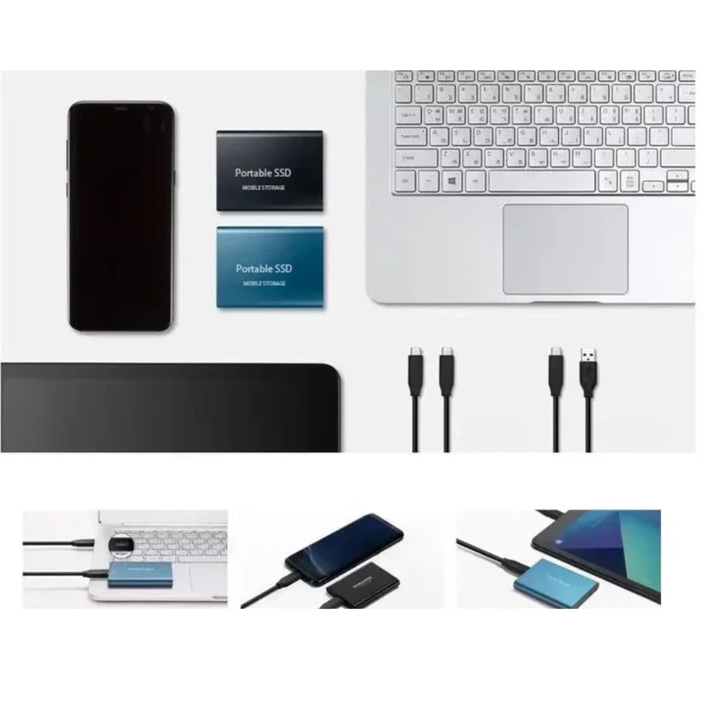 Solid State External Hard Drive Portable USB-C Storage for Photos Video and Backup