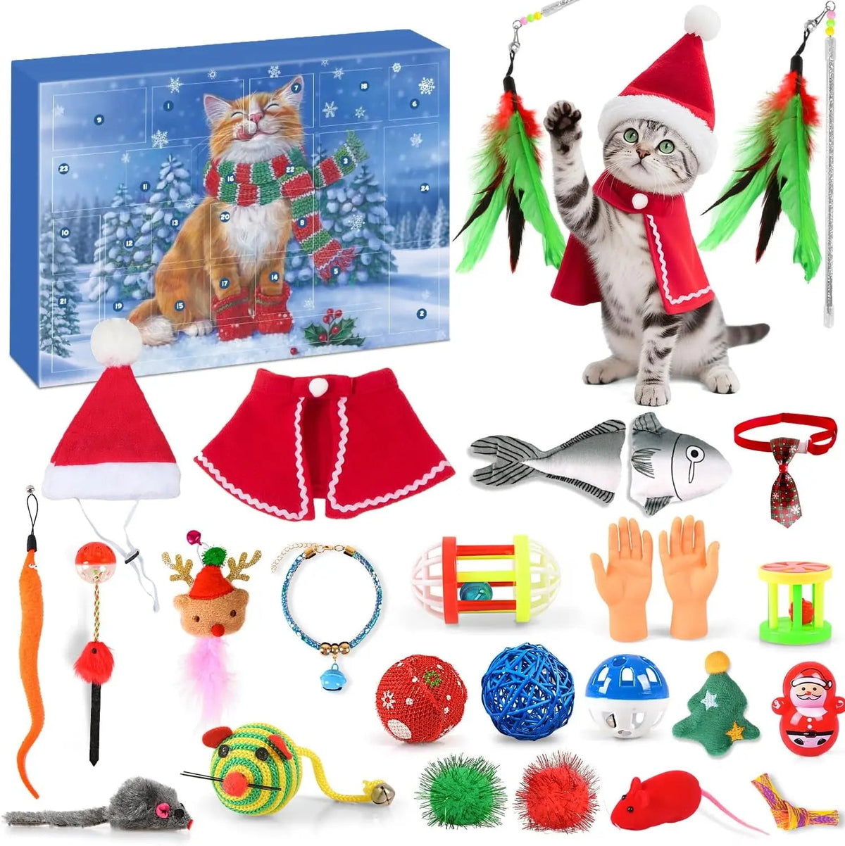 Advent Calendar for Cats with 24 Interactive Toys Inside
