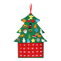 Advent Calendar Felt Tree Shaped with 24 Pockets to Fill