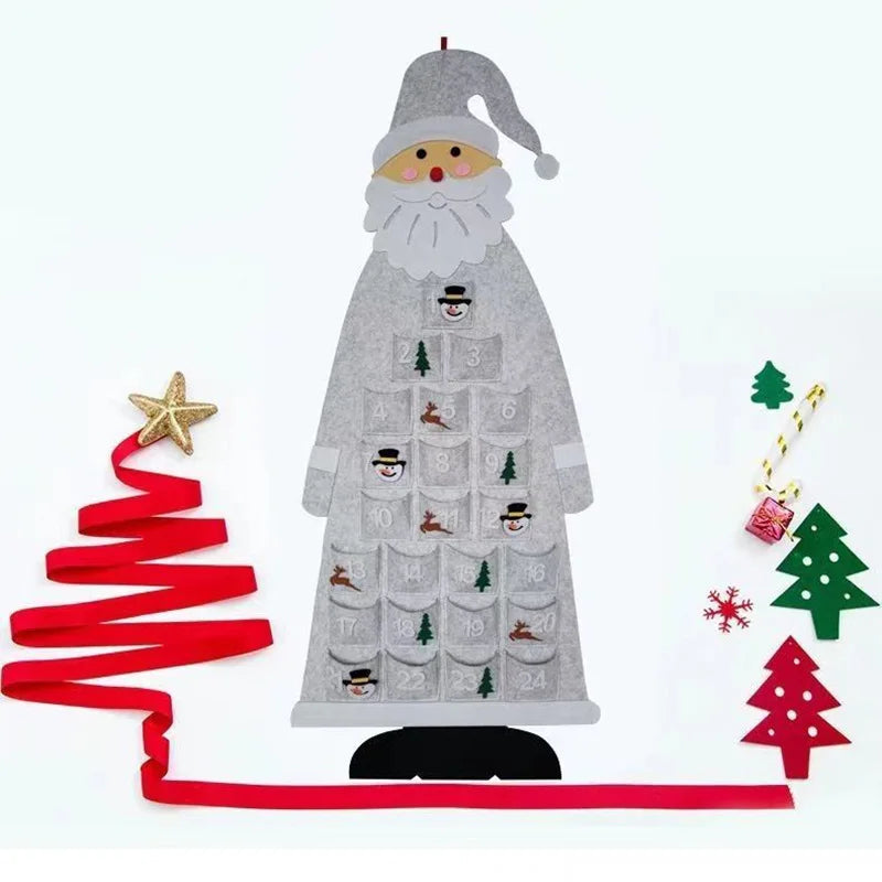 Advent Calendar Felt with 24 Pockets for Daily Surprises