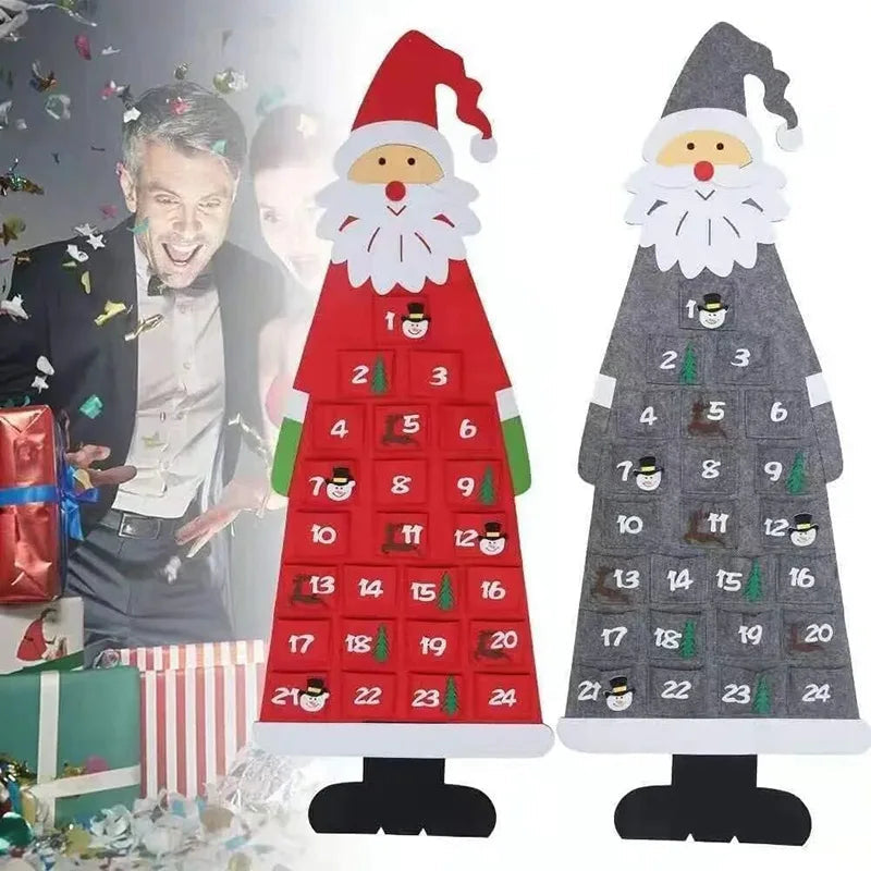 Advent Calendar Felt with 24 Pockets for Daily Surprises