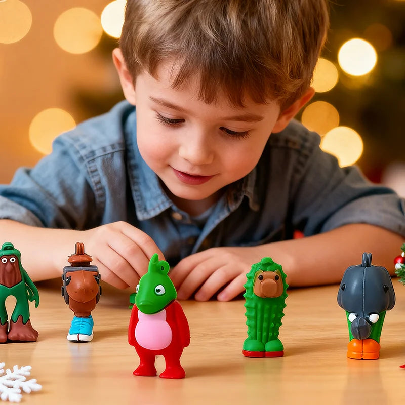 Advent Calendar Figurine Countdown Reusable for Parties and Display