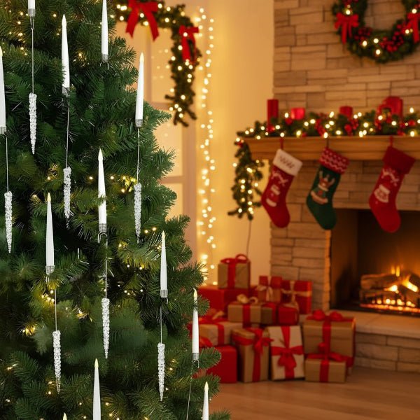 Christmas Lights Flameless LED Candles Clip On with Remote and Timer