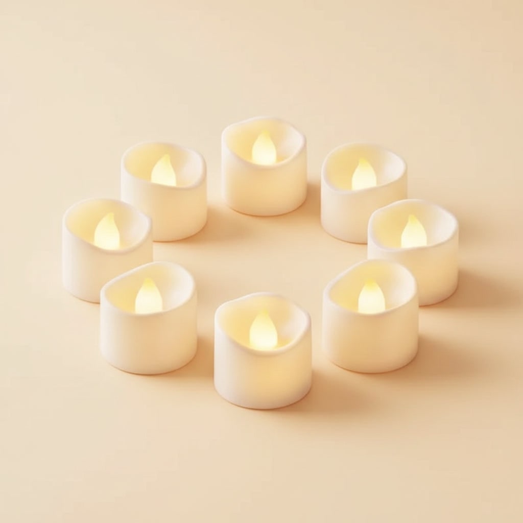 Flameless Halloween Candles Battery Operated LED Tea Lights with Flickering Warm Glow