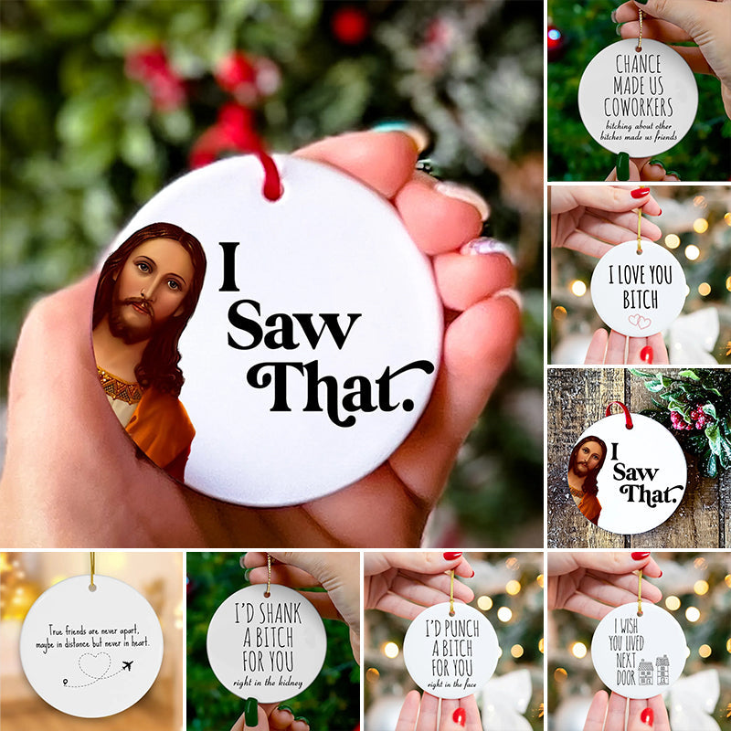 Christmas Ornaments Metal Novelty in Seven Designs or the Full Set of 7