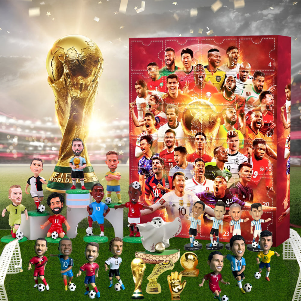 Advent Calendar Football Figures in a Compact Display Set