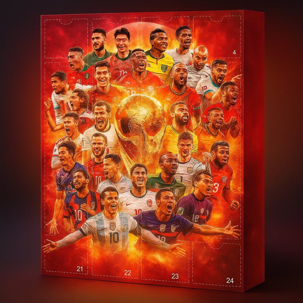 Advent Calendar Football Figures in a Compact Display Set