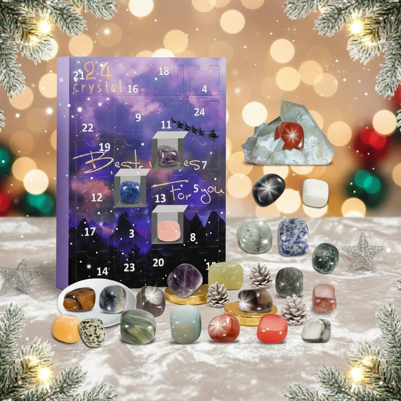 Advent Calendar Natural Stones with 24 Selected Minerals