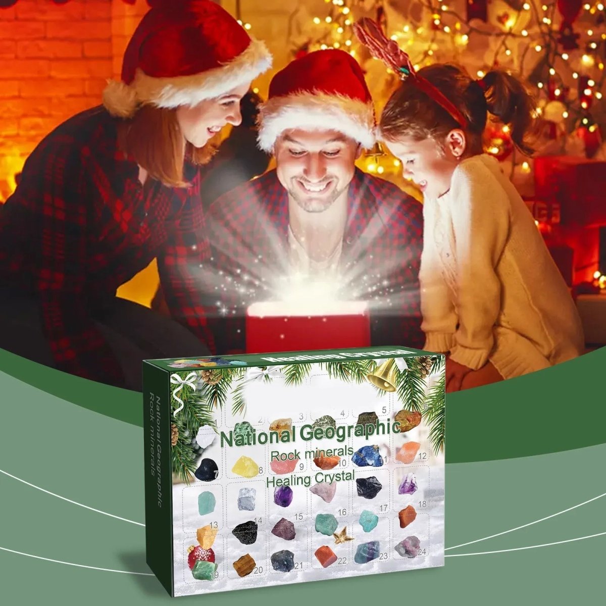 Advent Calendar Natural Stones with 24 Selected Minerals