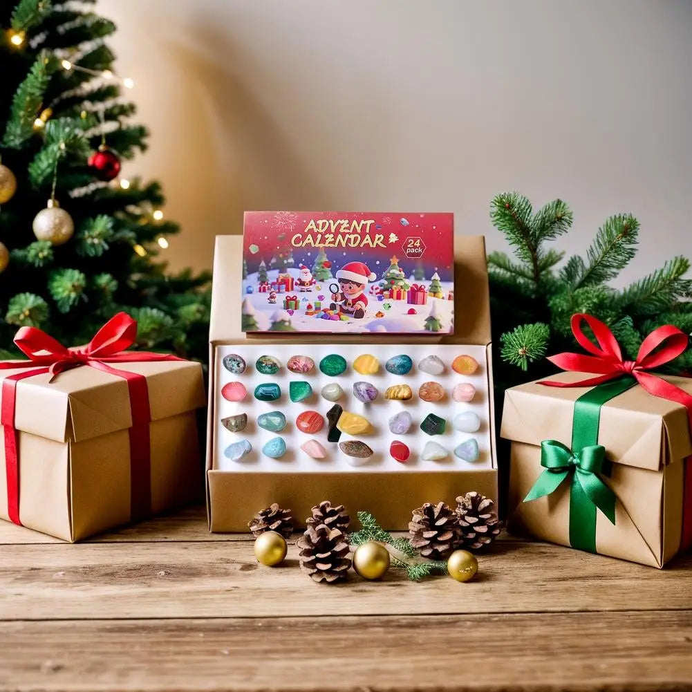Advent Calendar Gemstones with an Educational Set of 24