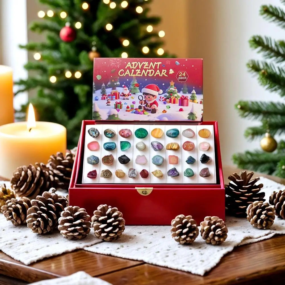 Advent Calendar Gemstones with an Educational Set of 24