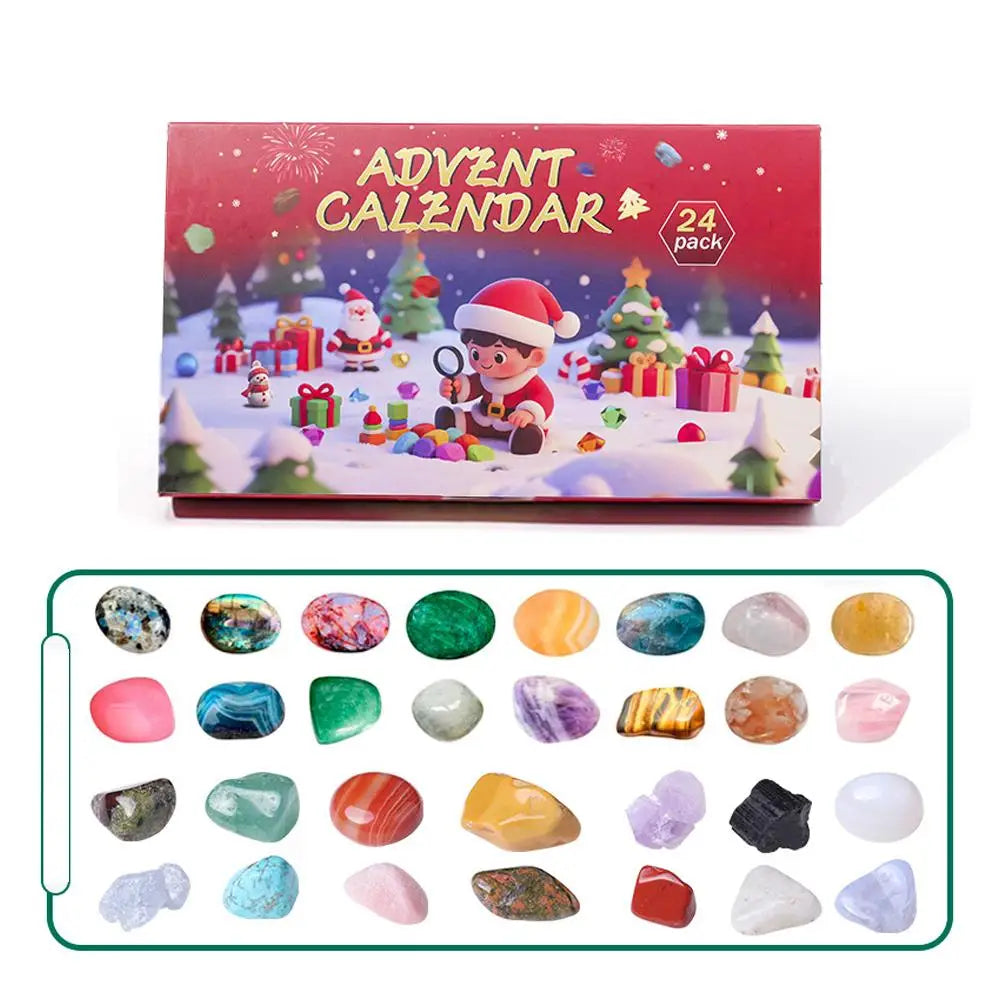 Advent Calendar Gemstones with an Educational Set of 24