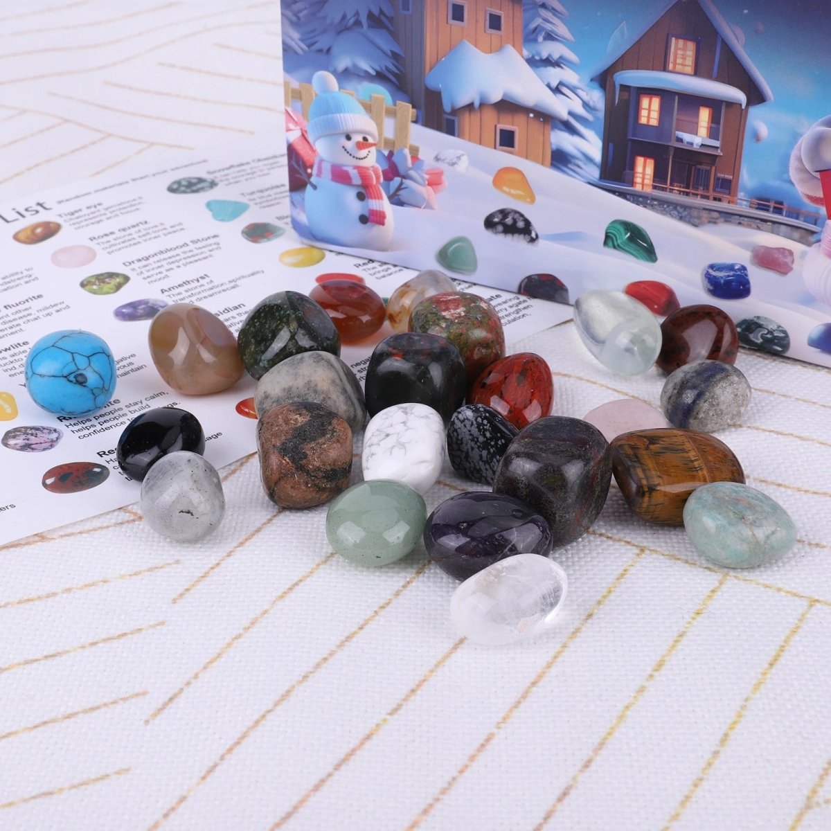 Advent Calendar Excavation Blocks with Real Gemstones
