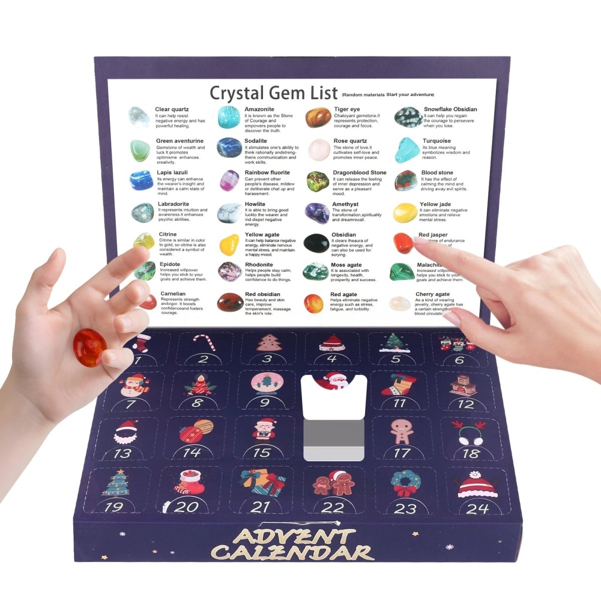 Advent Calendar Excavation Blocks with Real Gemstones