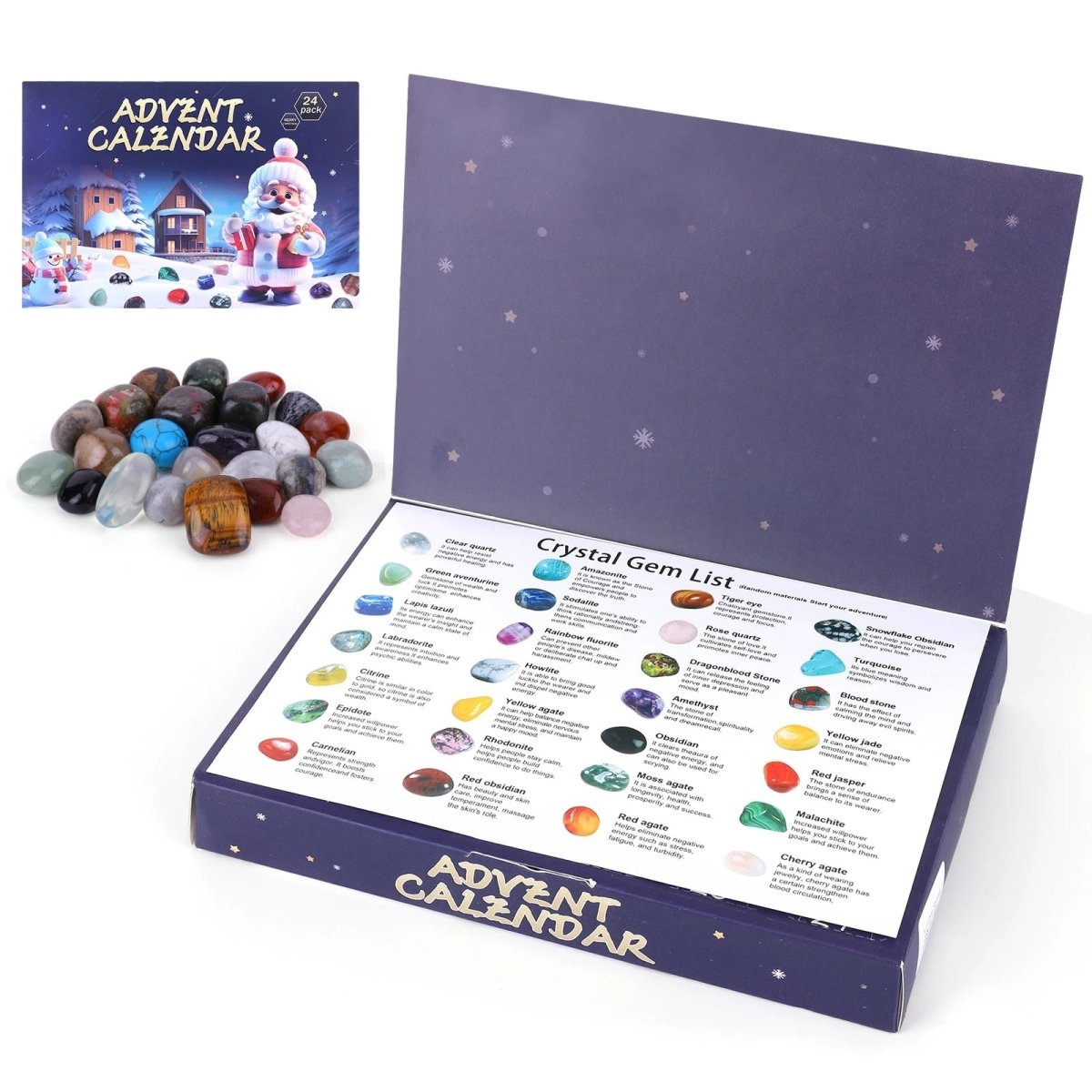 Advent Calendar Excavation Blocks with Real Gemstones