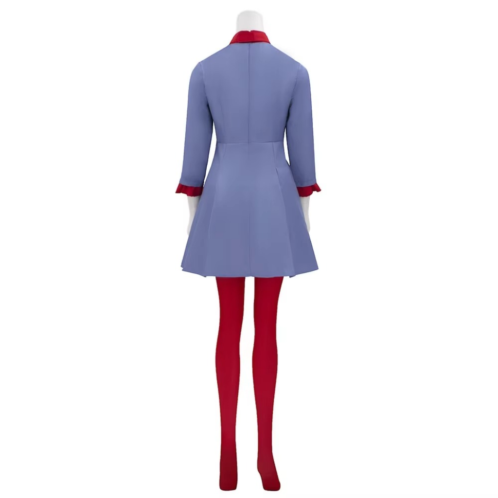 Anime Costumes for Halloween Party and Cosplay Girls A-Line Dress with Bow Tie and Tights