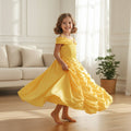 Girls Halloween Princess Costume with Satin Ball Gown Tiara and Sceptre