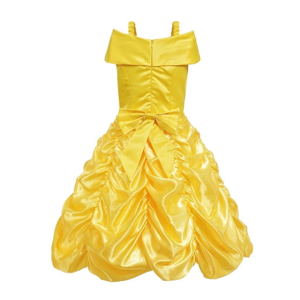 Girls Halloween Princess Costume with Satin Ball Gown Tiara and Sceptre