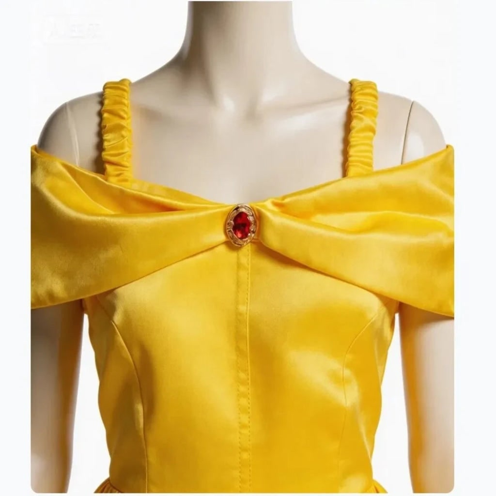 Girls Halloween Princess Costume with Satin Ball Gown Tiara and Sceptre